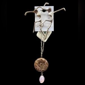 Hand crafted mixed media brooch